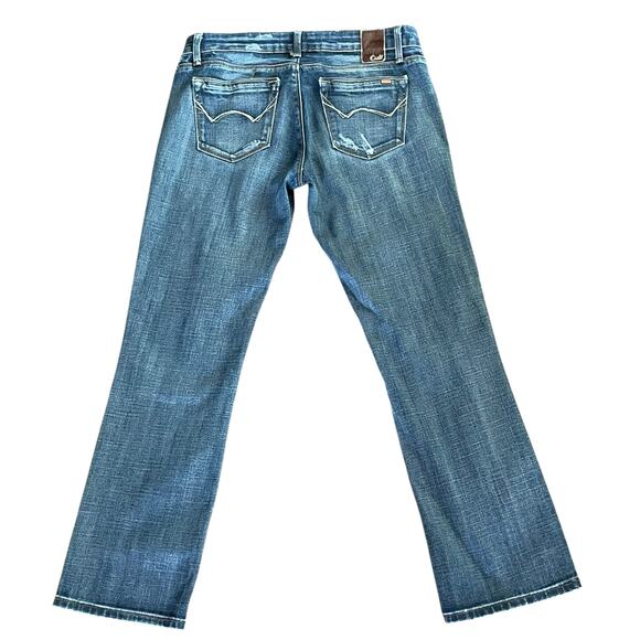 Cult of Individuality Rogan Capri Jeans SIZE 29 Distressed Medium Wash Low Rise - Picture 4 of 10